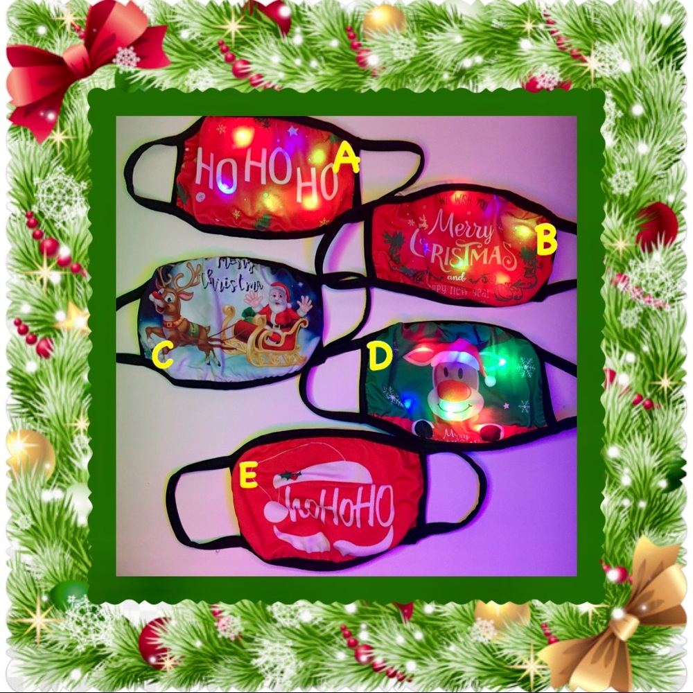 Light up Christmas face mask